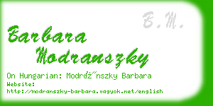 barbara modranszky business card